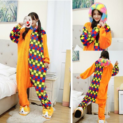 Clown Kigurumi Onesies Adult Pajama Halloween Costume