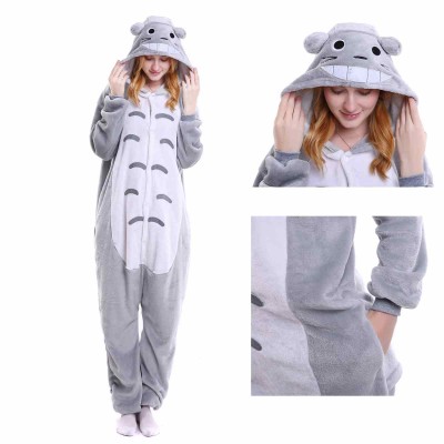 Grey Totoro Onesies Kigurumi Animal Pajamas For Adults