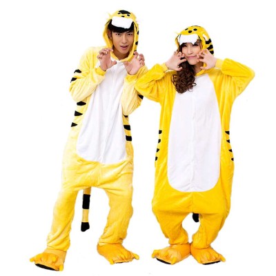 Yellow Tiger Kigurumi Onesie For Adult Couples