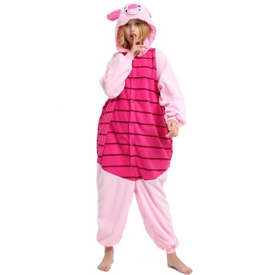 Cute Pink Piglet Onesie Kigurumi Pajamas For Adult