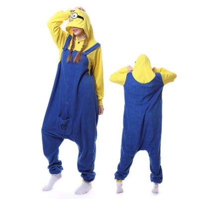 Minions Onesie Pajama Winter Warm Costume For Adults