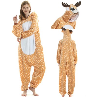 Yellow Deer Kigurmi Animal Onesie Pajama For Adult
