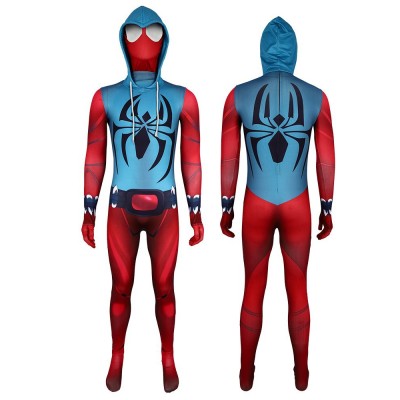  Scarlet Spider Across the Spider-Verse Adult Bodysuit For Halloween Cosplay Costumes