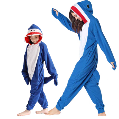 Cute Shark Onesie Kigurumi For Adults & Kids Halloween Family Costumes