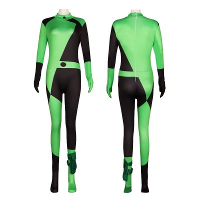 Kim Possible Shego Villain Bodysuit For Halloween Cosplay Costume