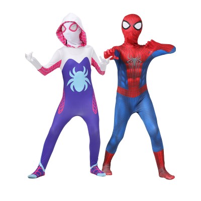 Spider-Man Peter Parker & Spider-Gwen Matching For Halloween Couples Costumes