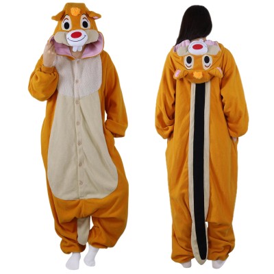 Squirrel Onesie Kigurumi Animal Pajamas For Halloween Adults Costumes