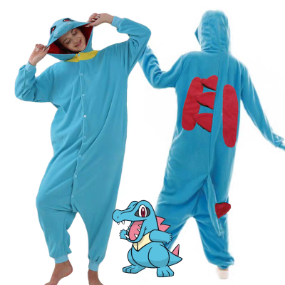 Pokemon Totodile Onesie Kugurimi For Adult Halloween Costume