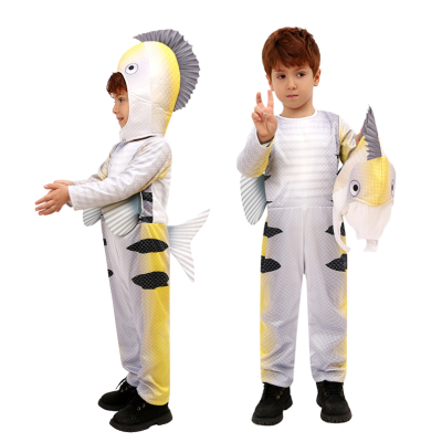 New Design Flatfish Cosplay Onesie Kugurumi Pajama Halloween Coustume For Kids