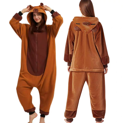 New Coffee Capybara Onesie Pajama Kigurumi For Adult Halloween