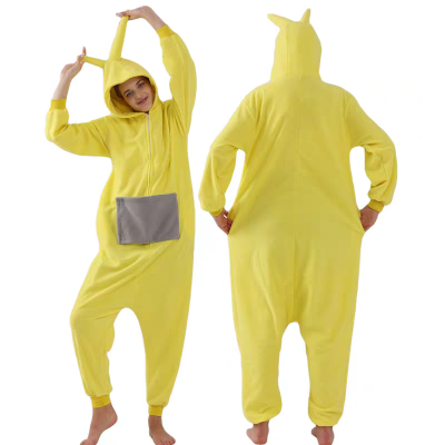  Adult Halloween Teletubbies Laa-Laa Onesie Kigurumi Pajamas Costume