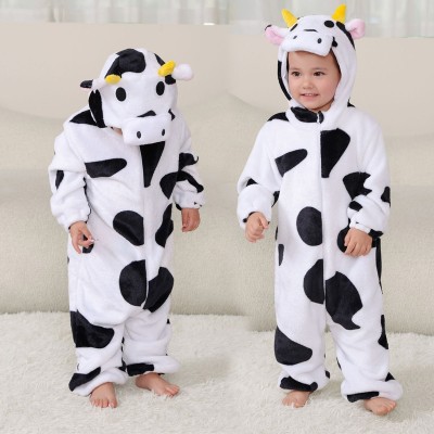Todders Cow Baby Onesie Romper Kigurumi For Infants Halloween Costumes