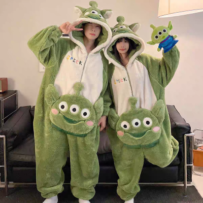 Toy Story Alien Three-Eyed Guy Onesies Pajamas For Couples Matching Halloween Costumes