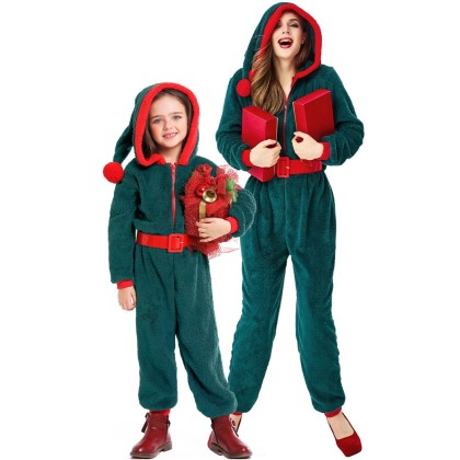 Matching Family Green Christmas Tree Casual Onesies Christmas Pajama Costumes