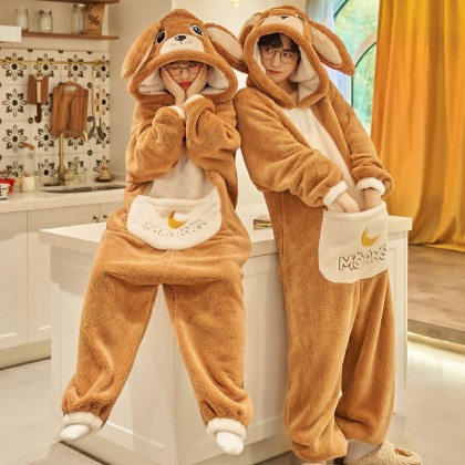 Moon Rabbit Onesie Kigurumi Cute Matching Pajamas For Couples Christmas Costumes
