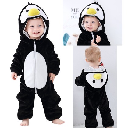 Penguin Baby Halloween Onesie Kigurumi Romper Animal Toddler Costume 