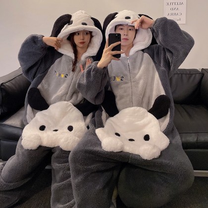 Pochacco Onesie Christmas Kigurumi Matching Pajamas For Couples Sleepwear
