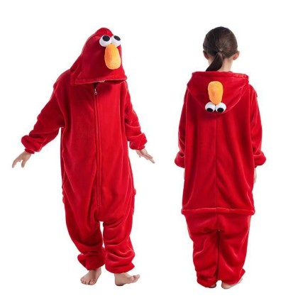 Sesame Street Elmo Onesie Pajamas Halloween Costume For Kids