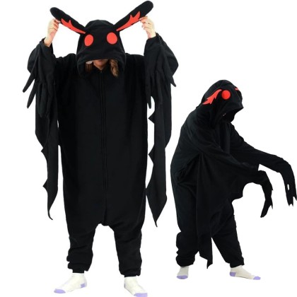 Mothman Kugurimi Halloween Pajama Onesie Cosplay Costume For Adults