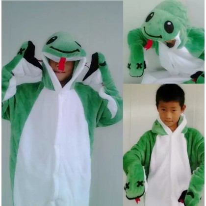 Green Snake Onesie Animal Kigurumi Pajama For Kids