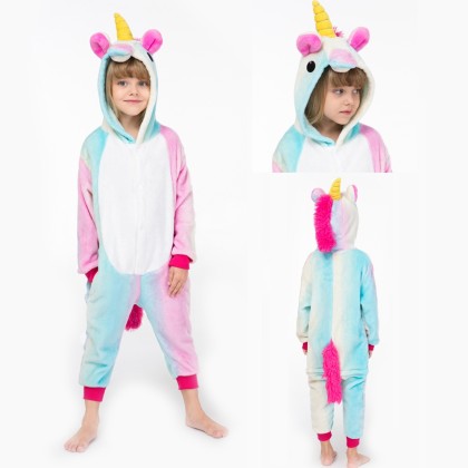 Rainbow Unicorn Onesie Kigurumi Animal Pajamas For Kids