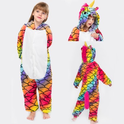 Scale Unicorn Onesie Kigurumi Costume For Kids