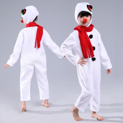 Red Nose Snowman Onesie Pajamas Christmas Kigurumi For Kids