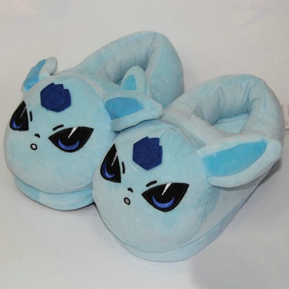 Pokemon Glaceon Plush Stuffed Indoor Leisure Slippers Shoes