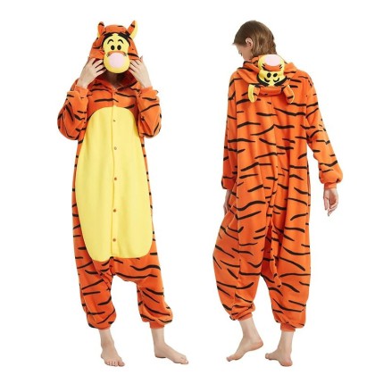 3D Tigger Onesies Kigurumi Pajama For Adults Halloween Cartoon Costumes