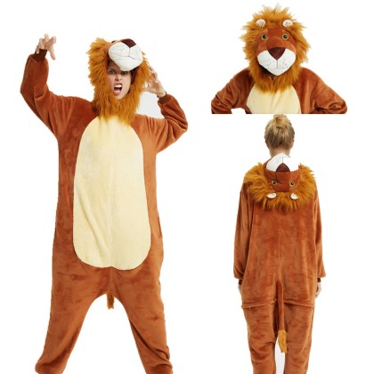 3D Lion King Kiguruni Onesie Funny Animal Pajama Halloween Cosplay Costume For Adult