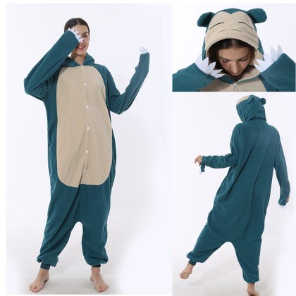 Blue Snorlax Kigurumi Onesie Pajama Animal Costumes For Women & Men