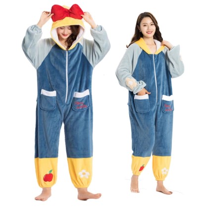  Snow White Kigurumi Onesies Pajama Halloween Christmas Costumes  For Adults