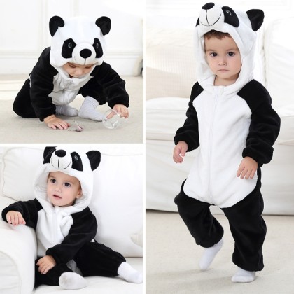 Cute Panda Baby Romper Onesie Kigurumi Halloween Costume Outfit