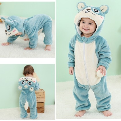Cute Hamster Romper Baby Flannel Animal Kigurumi Halloween Toddler Costumes