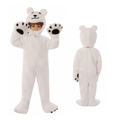 New Kids Animal White Bear Kigurumi Halloween Cosplay Onesie Costumes