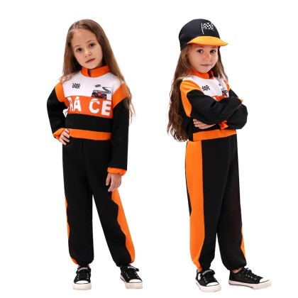 Child Racer Professional Costume Onesie Halloween Perfomance Cosplay Costumes For Kids