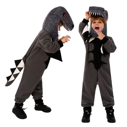New Animal Black Dinosaur Onesie For Kids Christmas & Halloween Cosplay Costume