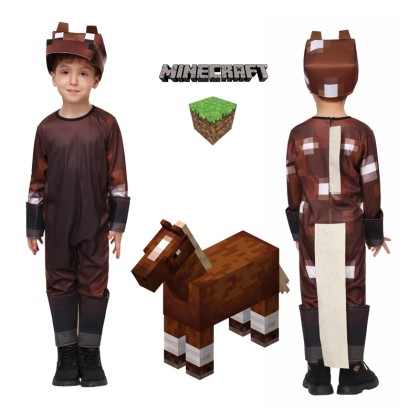 Minecraft Animal Horse Onesie Kigurumi For Kids Halloween Party Cosplay Costumes