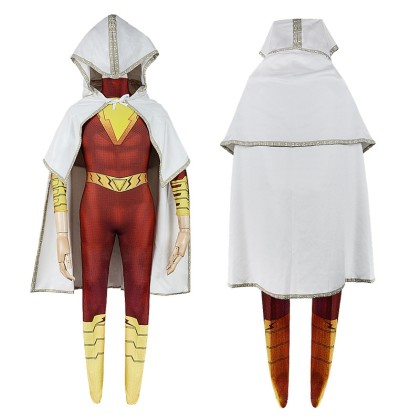 Shazam 2 Billy Batson Bodysuit with Cape For Adults Halloween Costume