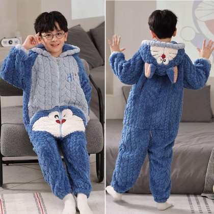  Doraemon Onesie Pajamas Kigurumi For Kids Boys Halloween Costumes