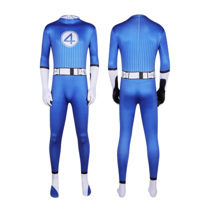 Fantastic Four Mr. Fantastic Blue Bodysuit For Halloween Adults Costume