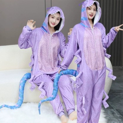 New Arrival Purple Octopus Onesie Kigurumi Pajama Costume For Adult 