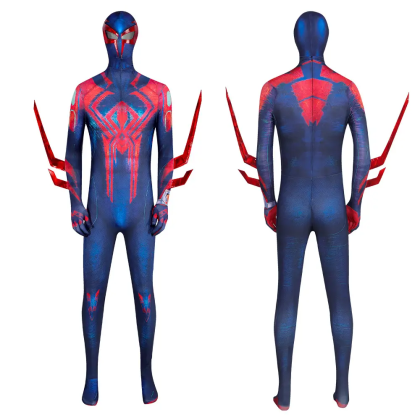 Across the Spider-Verse Spider Man 2099 HQ Printed Bodysuit For Halloween Adult Cosplay Costume