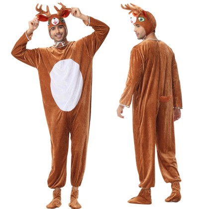 Reindeer Onesies Kigurumi For Adults Halloween Animal Costumes