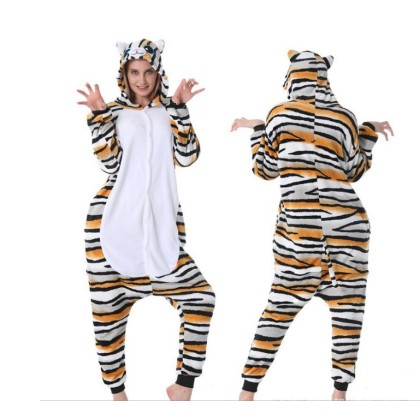 Tiger Cat Onesies Kigurumi For Halloween Adults Animal Costumes