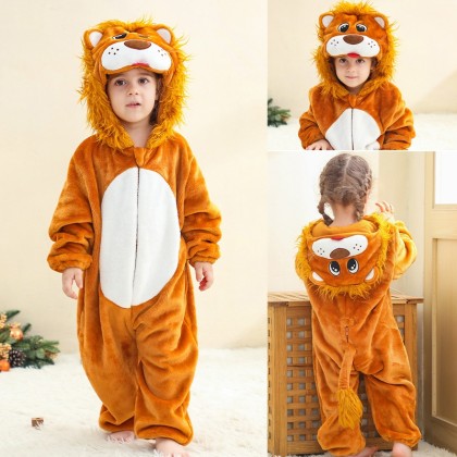 Halloween Costume Infant Romper Long-haired Lion Onesie Toddler Pajamas