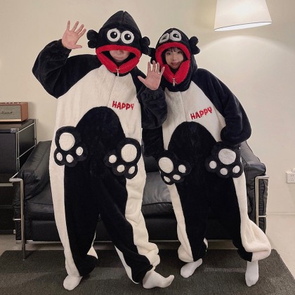 Big Red Mouth Fish Onesies Pajama Kigurumi For Couples Matching Halloween Costumes