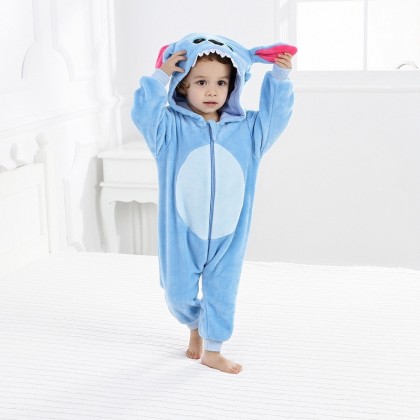 Blue Stitch Baby Bobysuit Romper Infants Onesie Kigurumi For Hallowee Costumes