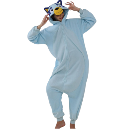 Bluey Onesie Adults Halloween Costume Light Blue Version