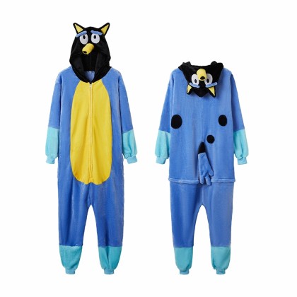 Bluey Dog Onesie Kigurumi For Adults & Kids Halloween Cartoon Costumes Zip Up